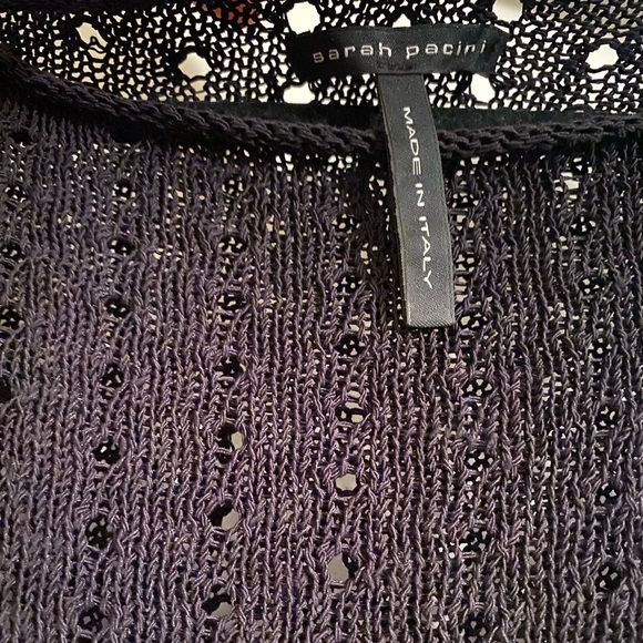 Sarah Pacini, one size, sheer knit crop sweater - Picture 6 of 9